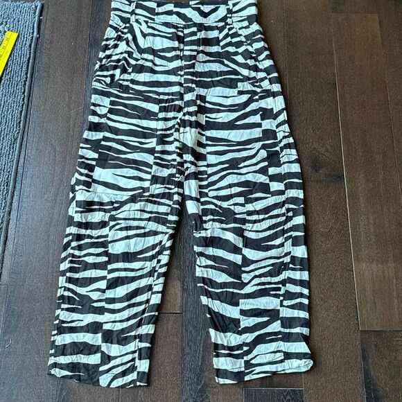 Zara studio pants women’s size small zebra print baggy grunge skater - Picture 1 of 8